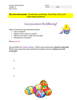 Chapter 12 Study Guide
