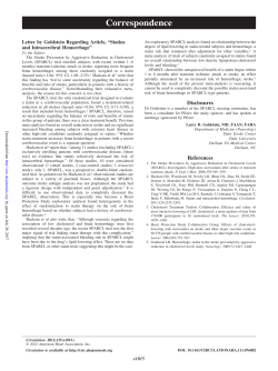 Letter by Goldstein Regarding Article,&ldquo;Statins and Intracerebral