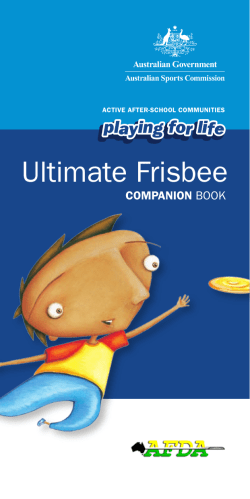 Companion book - Ultimate Frisbee