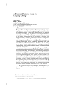 A Dynamical Systems Model for Language