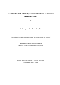 The differential effects of Switching Costs and Attractiveness