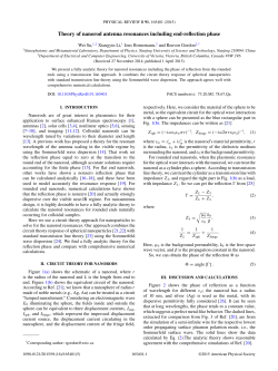 Theory of nanorod antenna resonances including end