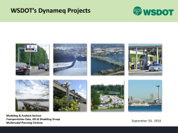 N.Janarthanan-WSDOT`s Dynameq Projects