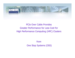 PCIe Over Cable Provides Greater Performance for Less Cost for