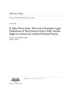 It Takes Three, Baby: The Lack of Standard, Legal Definitions of