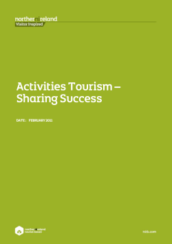 Activity Tourism &ndash; Sharing Success