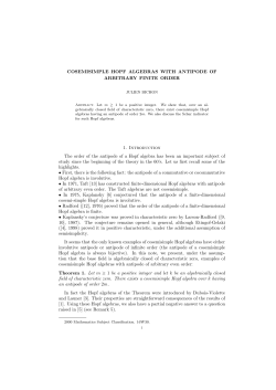 COSEMISIMPLE HOPF ALGEBRAS WITH ANTIPODE OF