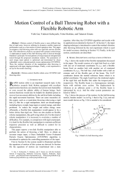 Motion Control of a Ball Throwing Robot with a Flexible Robotic Arm