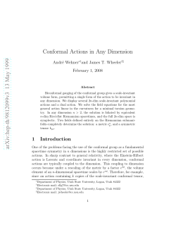 Conformal actions in any dimension