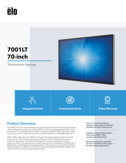 7001LT 70" Interactive Digital Signage (IDS