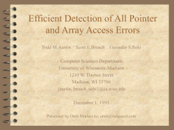 Efficient Detection of All Pointer and Array Access Errors