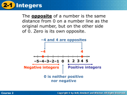 integers
