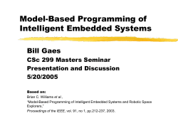 Model-Based Programming of Intelligent Embedded