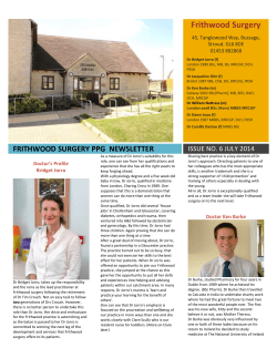 Newsletter - Frithwood Surgery