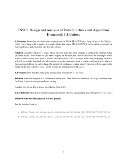 CS513: Design and Analysis of Data Structures and Algorithms