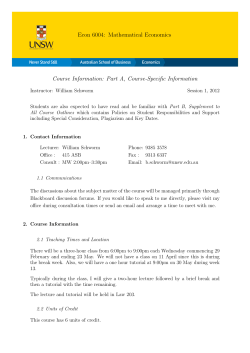 Econ 6004: Mathematical Economics Course Information