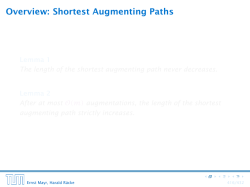 Overview: Shortest Augmenting Paths