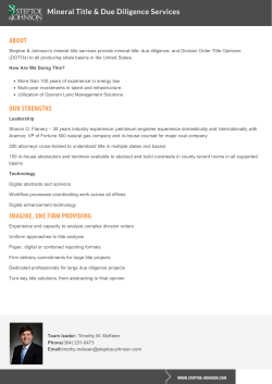 ABOUT OUR STRENGTHS IMAGINE, ONE FIRM PROVIDING