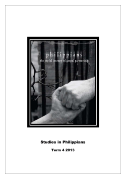 Read Philippians 2:1-4 - Wollongong Baptist Church