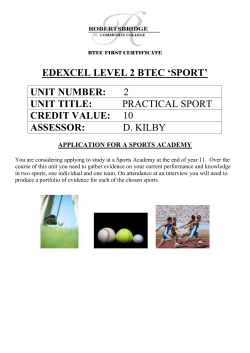 edexcel level 2 btec `sport`