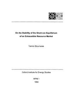 Publication - Oxford Institute for Energy Studies