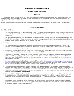 PhoenixCard Policies - Gardner