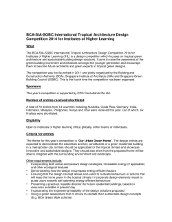 BCA-SIA-SGBC International Tropical Architecture Design