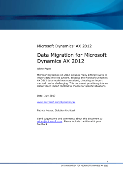 Data Migration_AX2012