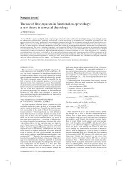 The use of flow equation in functional coloproctology: a new theory