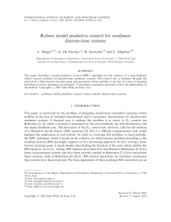 Robust model predictive control for nonlinear discrete