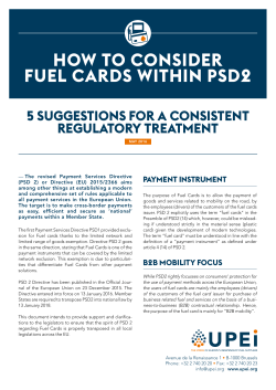 how to consider fuel cards within psd2