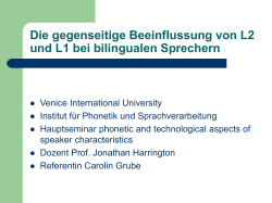(L2) auf die Muttersprache (L1)