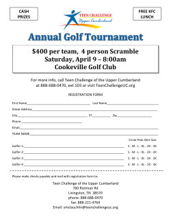 400 per team, 4 person Scramble Saturday, April 9 &ndash; 8:00am