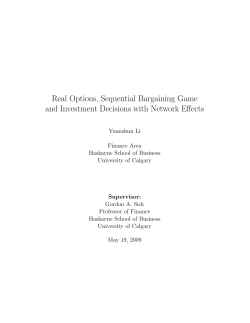 Real Options, Sequential Bargaining Game and Investment