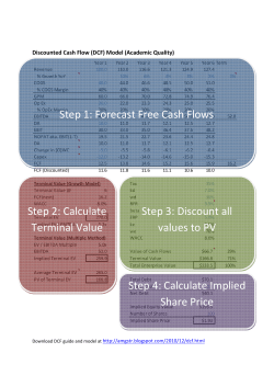 Discounted Cash Flow
