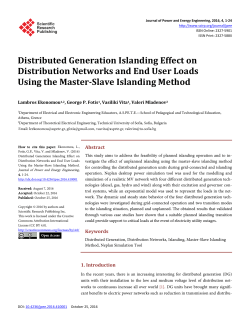 Distributed Generation Islanding Effect on Distribution Networks and