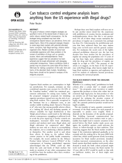 Can tobacco control endgame analysis learn anything from the US