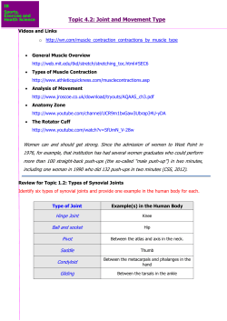 4.2.4 Analyse movements in relation to joint action and muscle