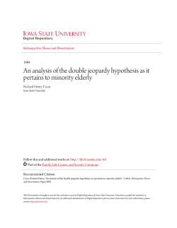 An analysis of the double jeopardy hypothesis as it pertains to