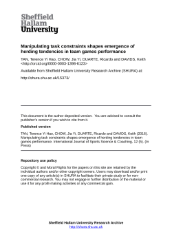 Manipulating task constraints shapes emergence of herding