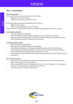 TOUCH 18 Year 1-2 Touch Basics