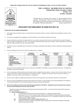 Form 5 - Word - Edmund Rice Sinon Secondary School