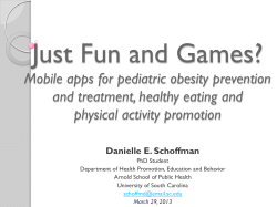 Just Fun and Games? Mobile apps for pediatric obesity prevention