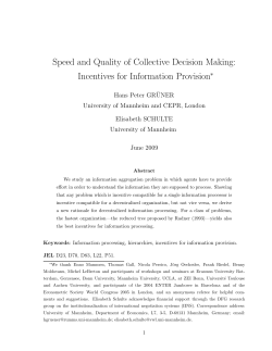 Speed and Quality of Collective Decision Making