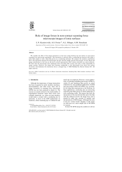 Role of image forces in non-contact scanning force microscope