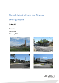 Monash Industrial Land Use Strategy Strategy Report