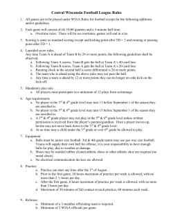 Central Wisconsin Football League Rules