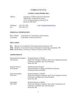 CURRICULUM VITAE - University of Arizona