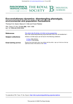 environmental and population fluctuations Eco