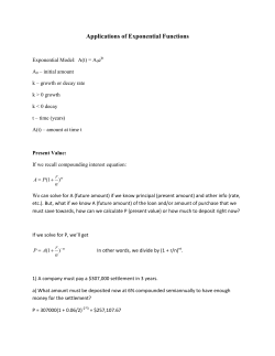 Applications of Exponential Functions